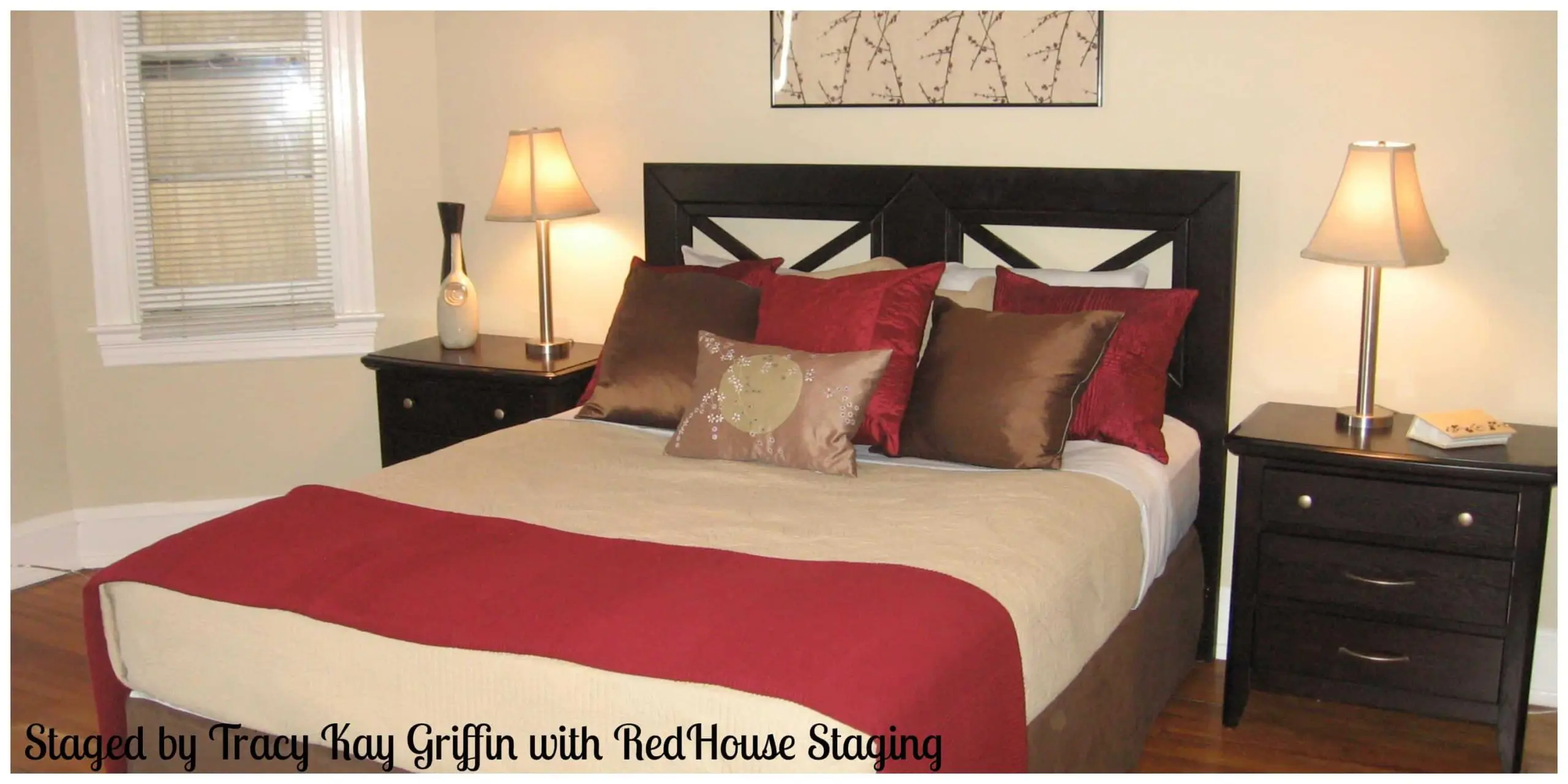 Before & After Burgundy Bed Burgundy Bed