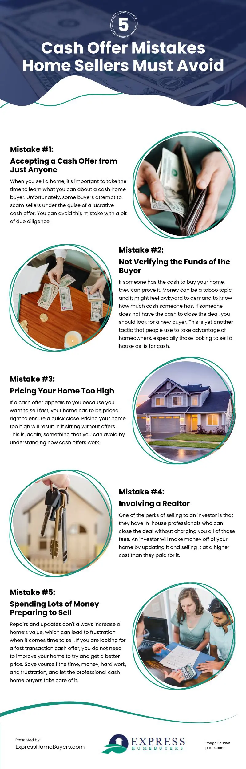 5 Cash Offer Mistakes Home Sellers Must Avoid Infographic 5 Cash Offer Mistakes Home Sellers Must Avoid Infographic