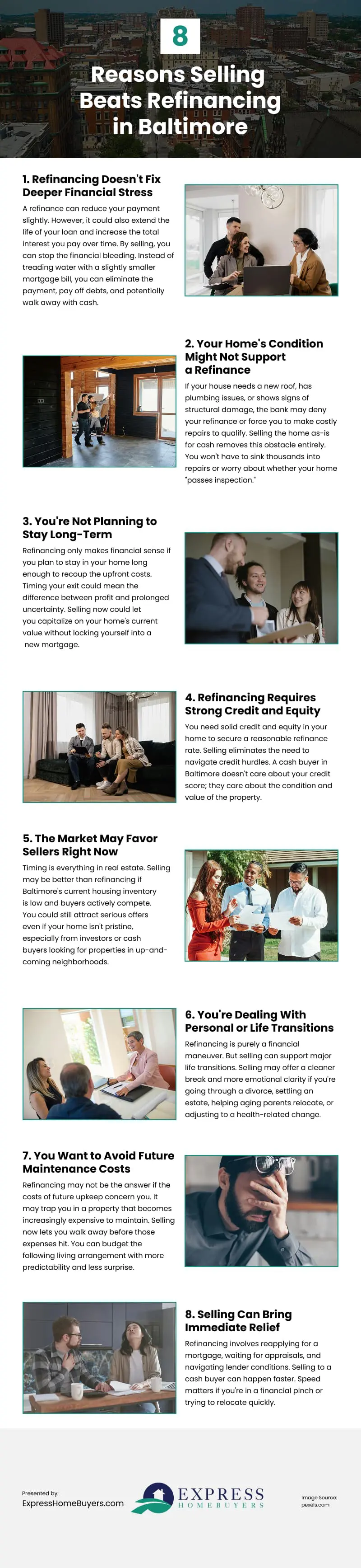 8 Reasons Selling Beats Refinancing in Baltimore Infographic 8 Reasons Selling Beats Refinancing in Baltimore Infographic