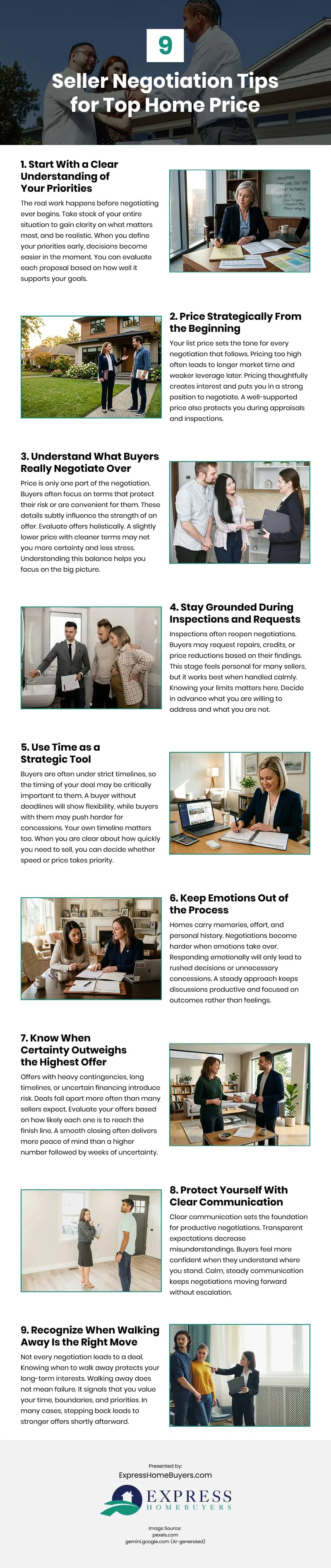 9 Seller Negotiation Tips for Top Home Price Infographic 9 Seller Negotiation Tips for Top Home Price Infographic