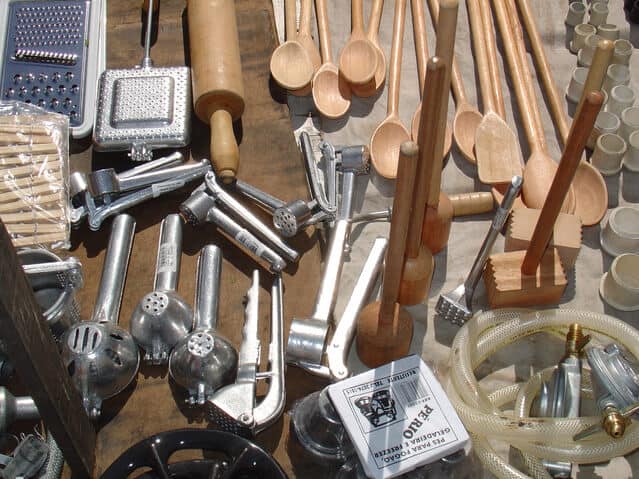 Pare down everything in your kitchen cabinets and drawers.