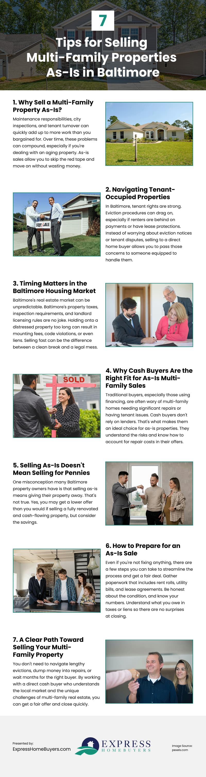 7 Tips for Selling Multi-Family Properties As-Is in Baltimore Infographic