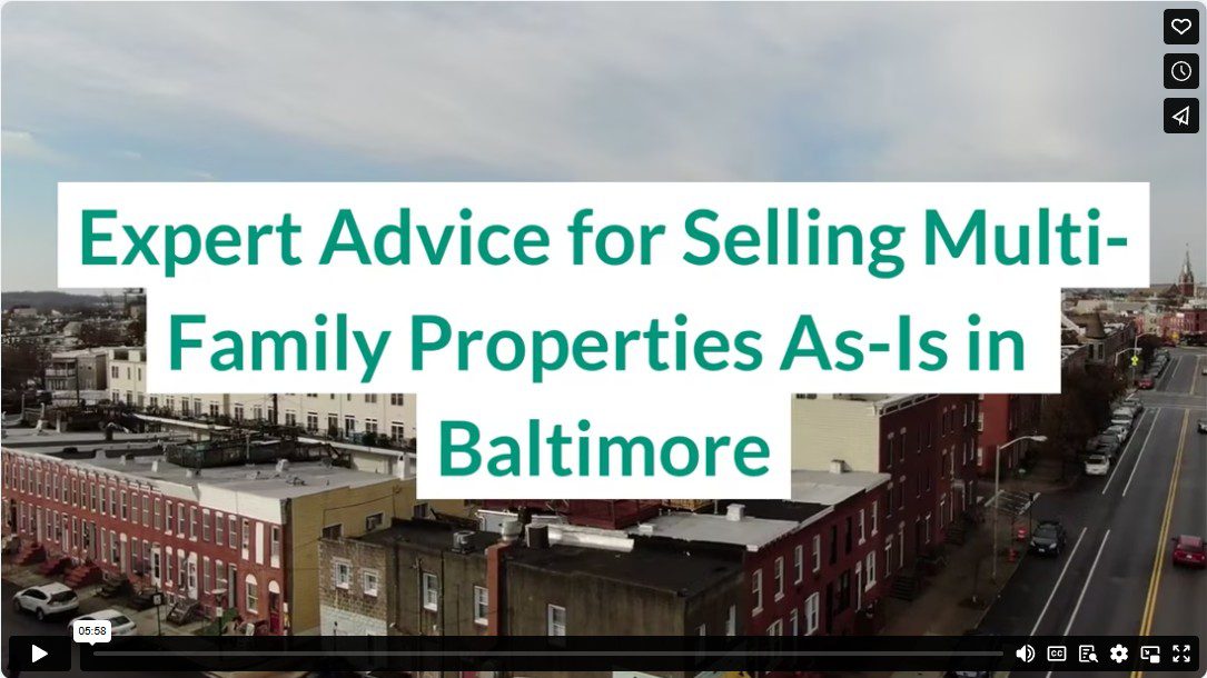 Expert Advice for Selling Multi-Family Properties As-Is in Baltimore
