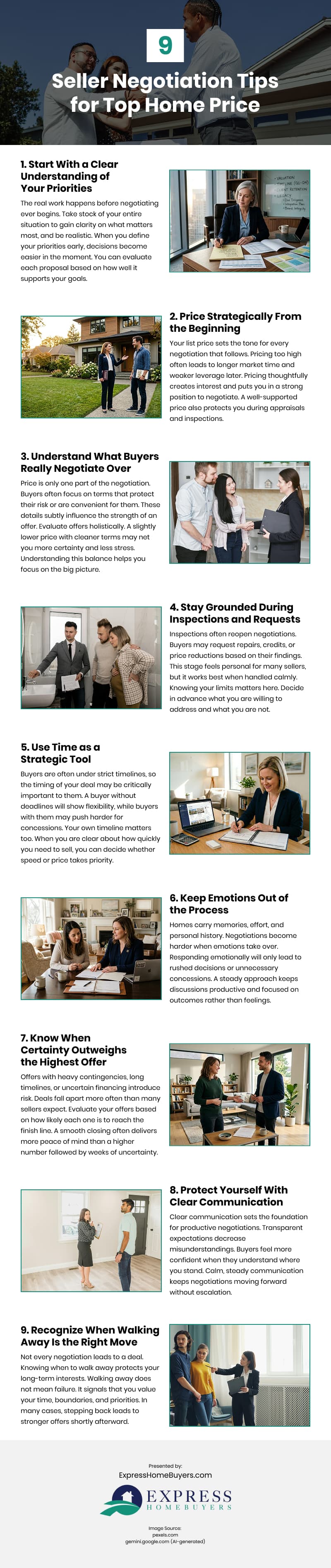9 Seller Negotiation Tips for Top Home Price Infographic 9 Seller Negotiation Tips for Top Home Price Infographic