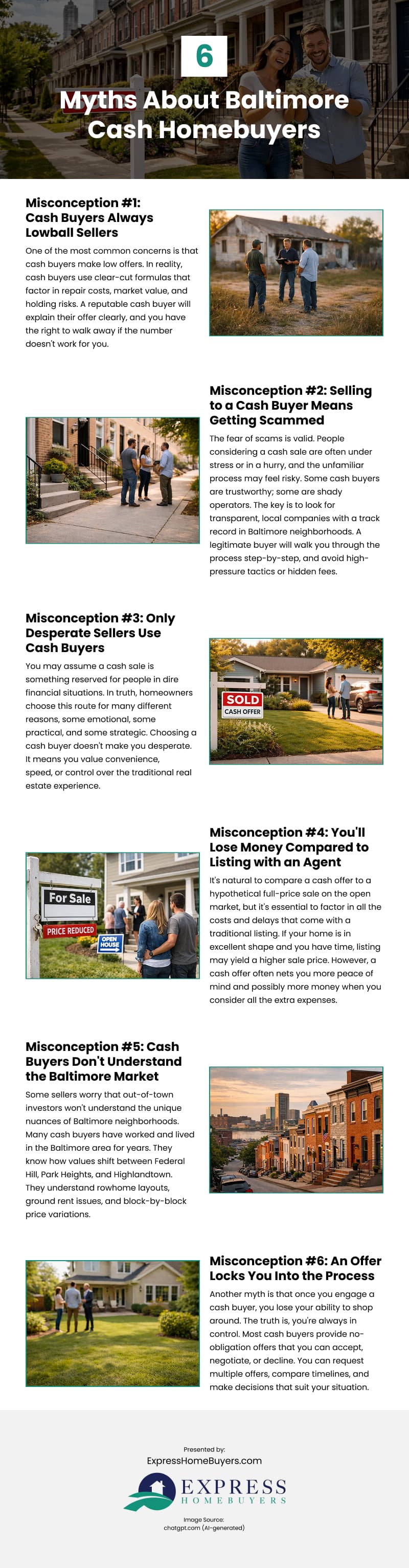 6 Myths About Baltimore Cash Homebuyers Infographic 6 Myths About Baltimore Cash Homebuyers Infographic